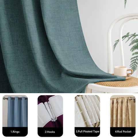 350m Height Custom Made 310CM Length 100% Blackout Living Room Curtains For Faux Linen High Ceiling Bedroom Window Curtain
