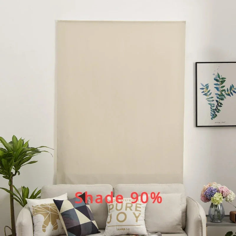 Convenient No Drilling 99% Blackout Bedroom Bay Windows Modrn Short Curtains for Living Room Blinds Easy Install Door Kitchen