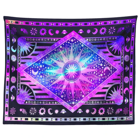 Indian Tarot Divination Mandala Tapestry Hippie Tapestry Bedroom Living Room Backdrop Decor Bohemian Home Decor Aesthetic Tapiz