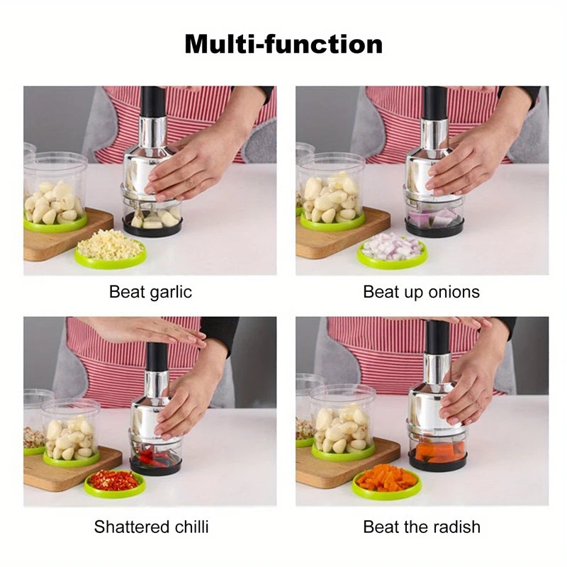 Garlic Press Crusher Manual Garlic Masher Onion Chopper Handheld Push Type Garlic Tool Fruit Vegetable Tools Kitchen Accessories
