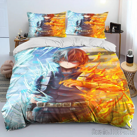 My Hero Academia Anime Cartoon Duvet Cover Set HD Comforter Cover for Kids Bedding Sets Bedclothes Bedroom Decor