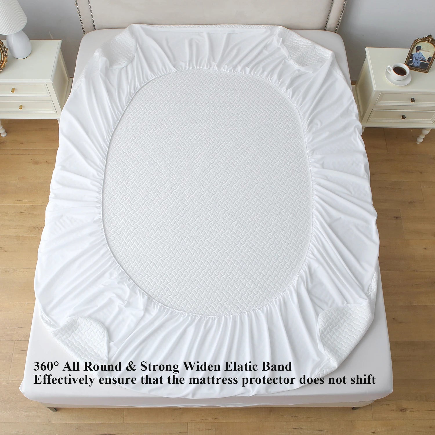 1 pc Cooling Mattress Protector Cover, 400 Thread Count,Breathable & Cool for Hot Sleepers,16" Deep Pocket Queen King Size