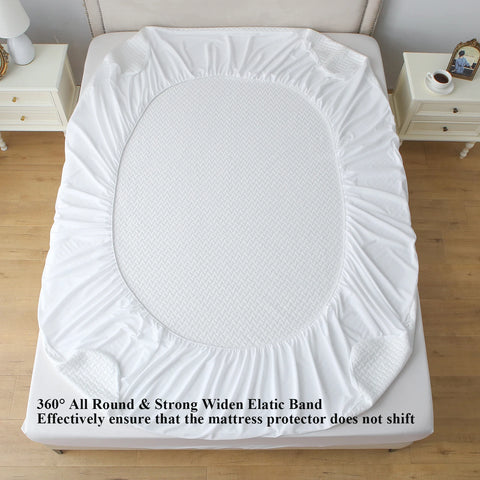 1 pc Cooling Mattress Protector Cover, 400 Thread Count,Breathable & Cool for Hot Sleepers,16" Deep Pocket Queen King Size