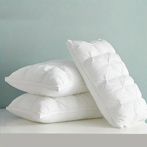 Sondeson Luxury White 100% Goose Down Pillow Down-proof Queen King 100% Cotton Bedding 3D Style Rectangle Winter Bedding Pillows