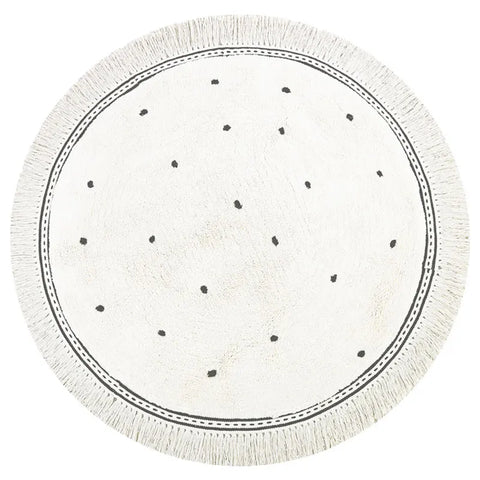Cute Round Rug Bedroom Tassel Carpet Mat Bedside Kids Room Ddecoration Cartoon Floor Mats Home Soft Machine Washable Area Rugs