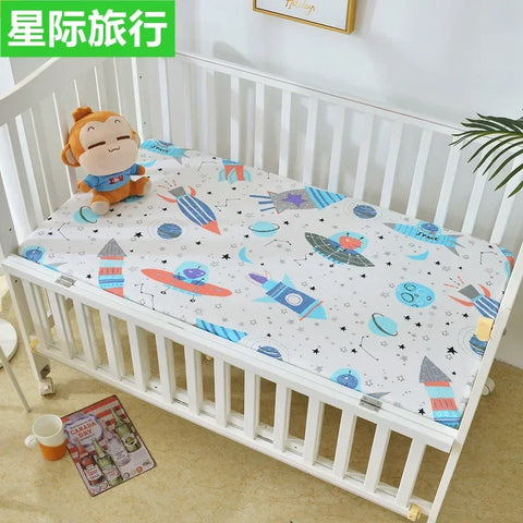 51x28inch(130x70 cm) Newborn Baby Fitted Crib Sheets Cartoon Print Bed Sheet Baby Bed Mattress Covers for Unisex Baby Boys Girls