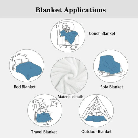 Abstract Blue Blanket Microfiber Flannel Cover Blanket Bedroom Living Room Sofa Soft And Comfortable Home Decoration
