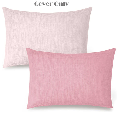 Muslin Toddler Pillowcase 100% Cotton Toddler Pillow Case Cover Soft Breathable Travel Baby Pillow Covers Envelope Closure 2PCS