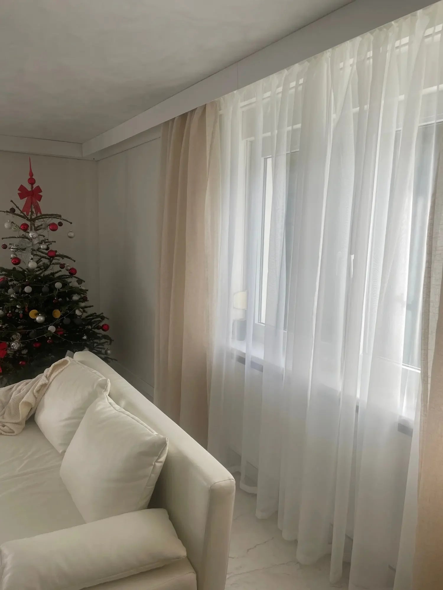 Modern White Solid Tulle Curtains for Living Room Bedroom Balcony Window Screening Sheer Voile Drapes Gauze Treatments Door