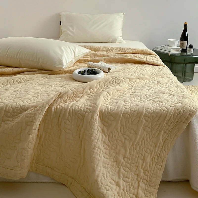 100% Cotton Duvet Quilted Quilts Single/Queen Size Comforter Summer Blanket High Quality Bedspread 여름이불(No Pillowcase)