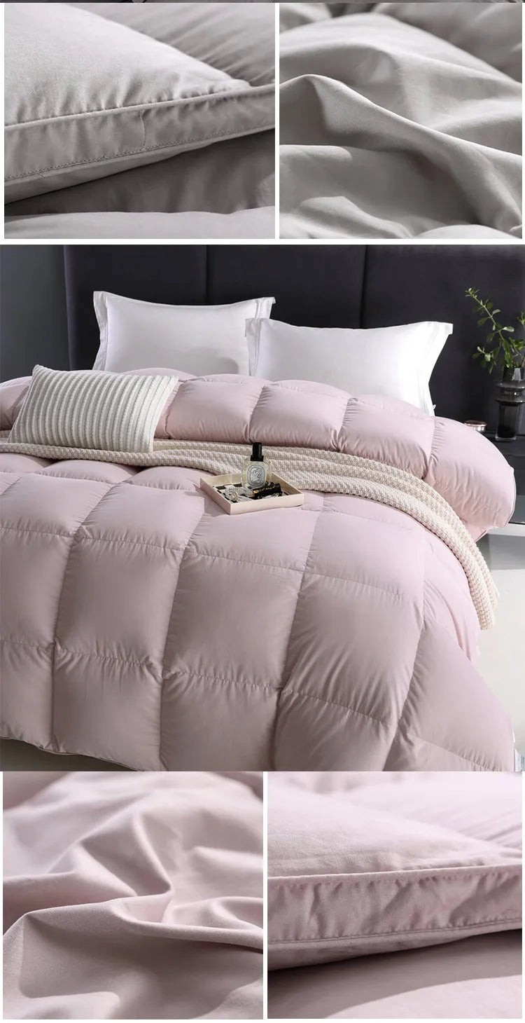 Winter Cotton Goose Down Quilt Five-Star Hotel Duvet Super Soft Fluffy Queen King Full Size Four Seasons Duvets Blanket 220x240
