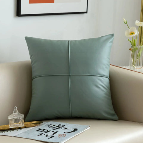 light luxury simulation leather thickened technology cloth waterproof throw pillow living room sofa cushion rectangular pillow