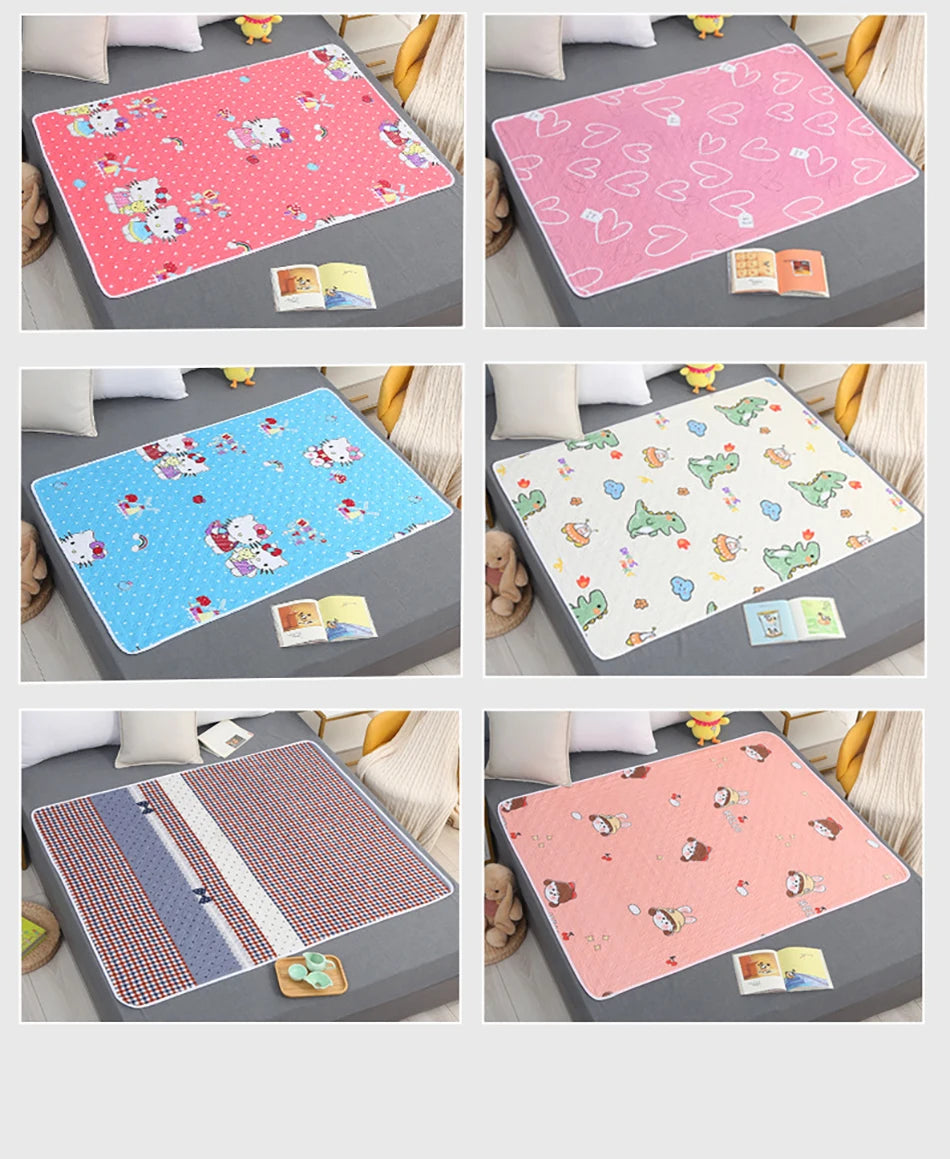 Comfortable and Durable Reusable Waterproof and Washable Mattresses Baby and Elderly Soft and Breathable Nursing Bedding