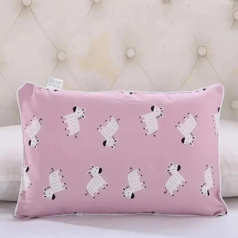 Four Season Universal Child Pillow Cartoon Style Cotton Baby Comfortable Pillowcase Kindergarten Student High Quality Pillowcase