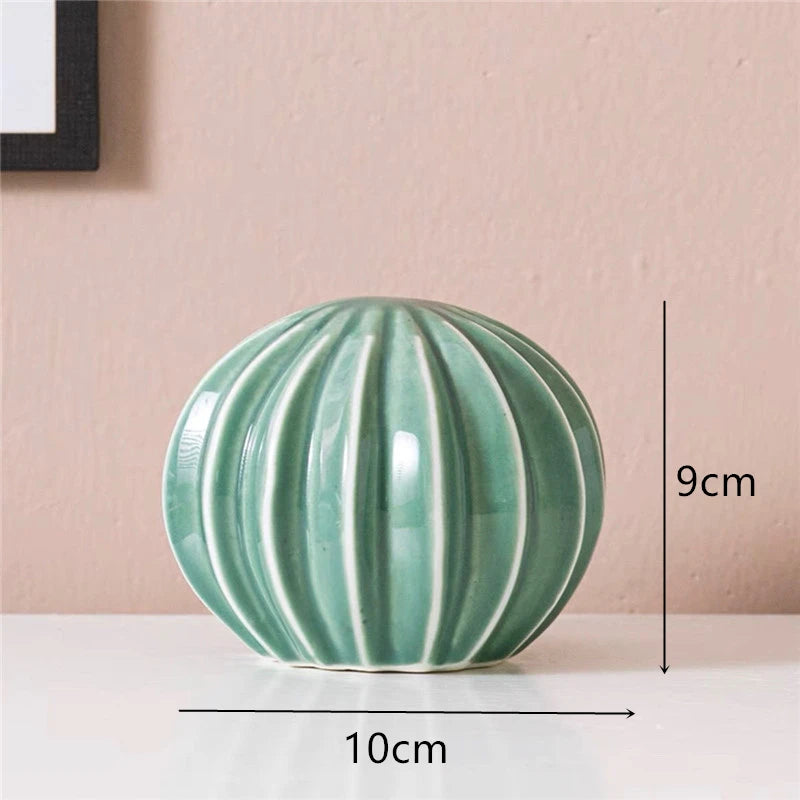 Nordic Ceramic Handicrafts Simulation Cactus Ornaments Art Decorative Home Furnishings Photography Props Green Room Decor