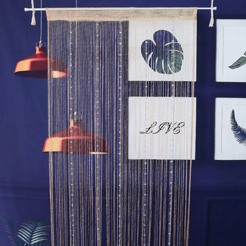 100CM X 200CM Crystal Beaded String Curtains Screen String Divider Blind for Salon Living Room Door Wall Window Tassel Curtain