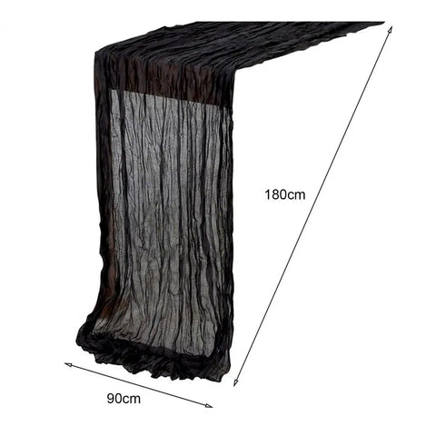 Gauze Table Runner Dinning Decoration 90*180CM Rustic Country Boho Beach Wedding Party Table Decor Christmas Table Runners