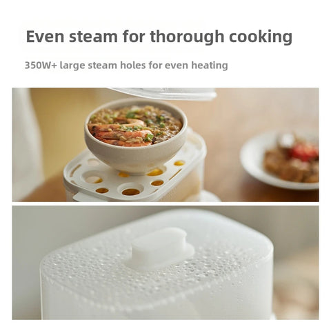 6 Egg Cooker Electric Fast Boiling Egg Maker Energy Saving Office Lunch Egg Steamer BPA-Free Plastic Compact For Kitchen/Dorm