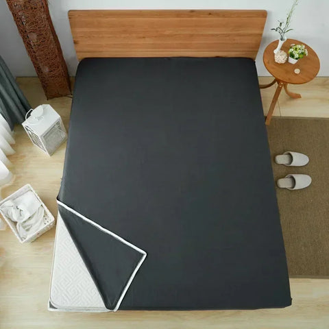360° Fully Enclosed Mattress Protector Cover withZipper Polyester Student Dormitory Single MattressCover Floor Cushion Protector