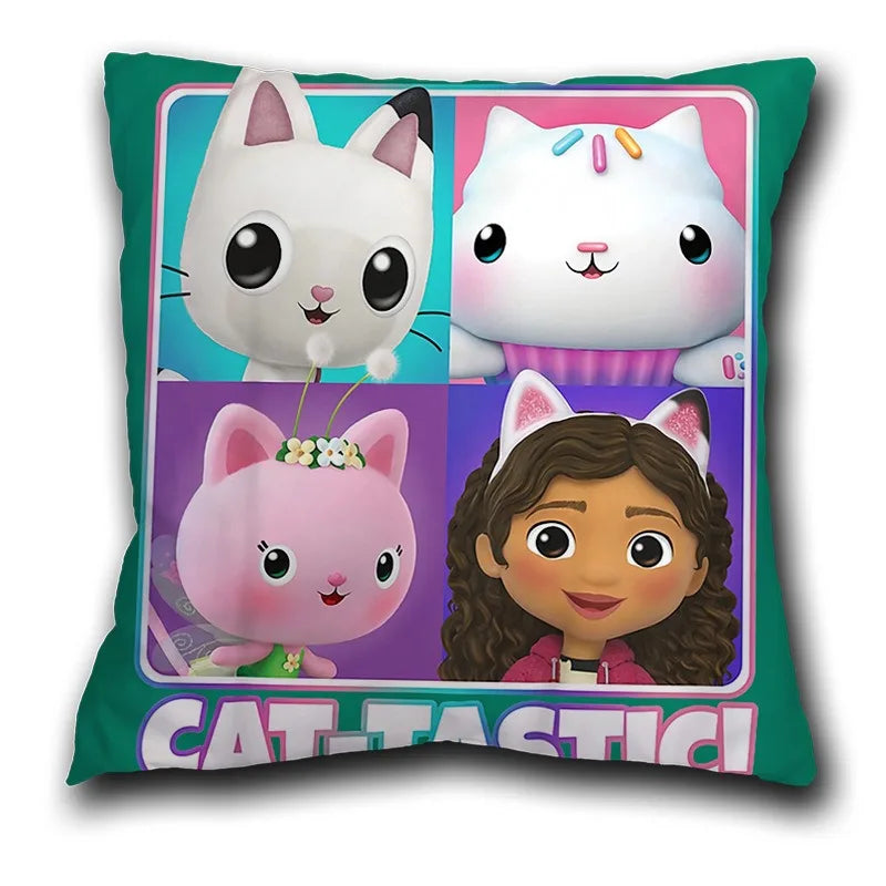 Kids Gabbys Dollhouse Gabby Cats Pillowcase 40x40cm 45x45cm  Decorative Pillows  60x60