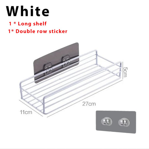 Toilet Storage Rack Bathroom Shelf No-Drill Corner Shelf Shower Wall Mounted Shelf Bracket Bathroom Accessory Organizer Shampoo