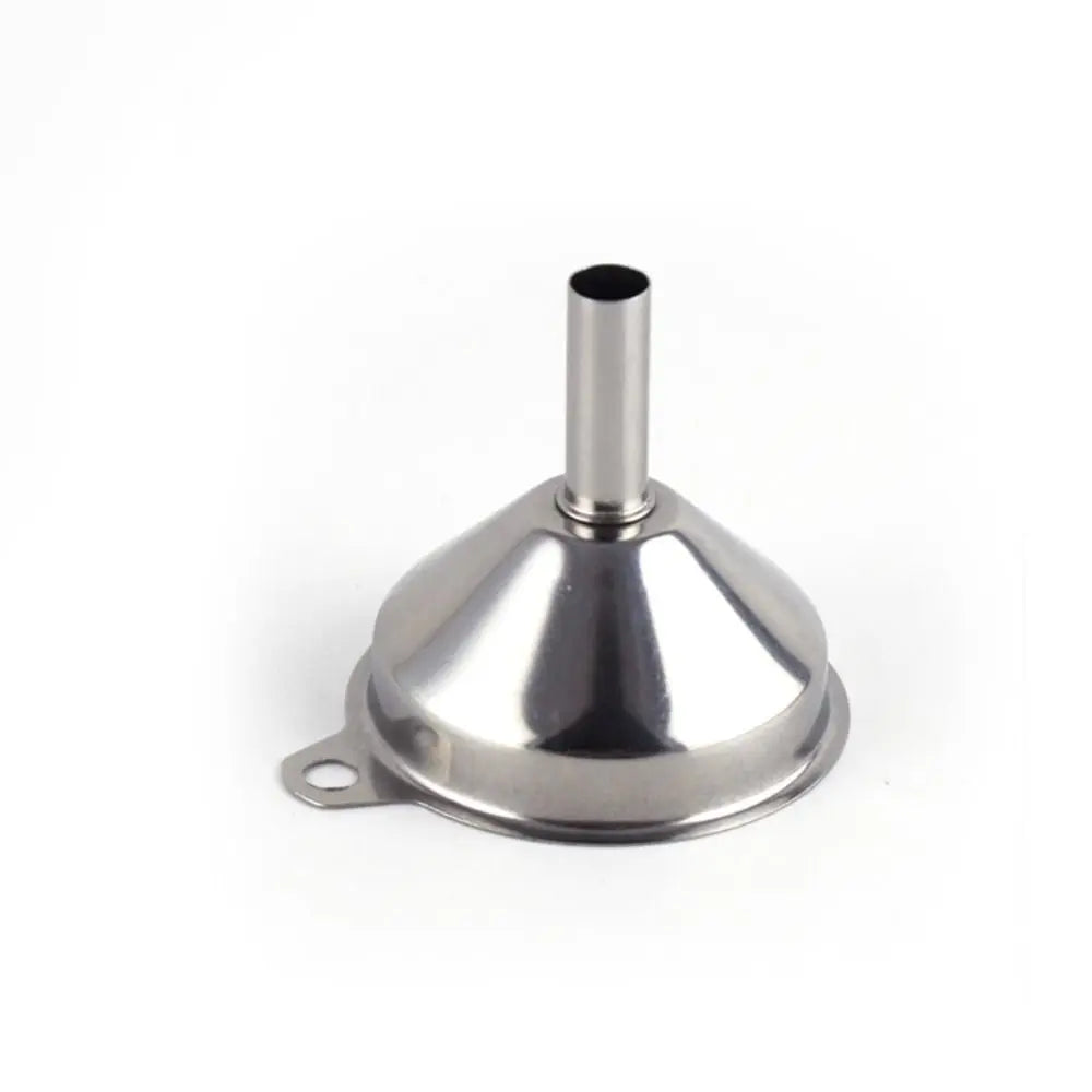 Wide Mouth Stainless Steel Funnel Spice Cooking Oil Filter Kitchen Tool Strainer with Handle Oil Spill Filter Funnel