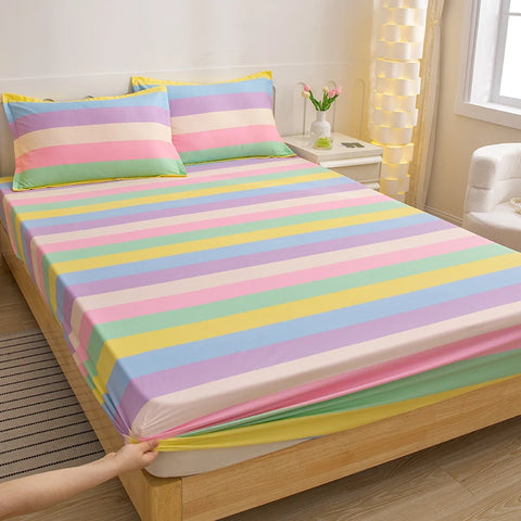 Bedspreads Cartoon Kids Bedding Fitted Sheet Elastic Band Around Mattress Cover Single King Size Sabanas Bed Cover Bed Sheets