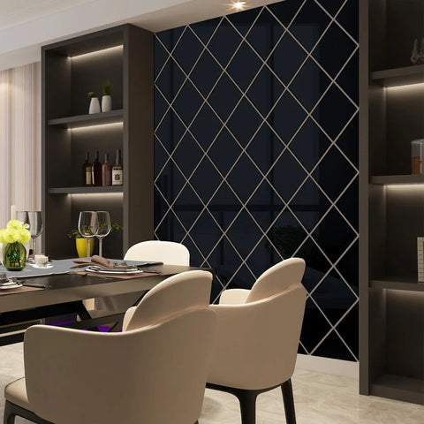 3D Mirror Stickers Acrylic Triangles Self-adhesive Diamonds DIY Wall Mirror Stickers for Living Room Home Decor 10/17/32/58Pcs