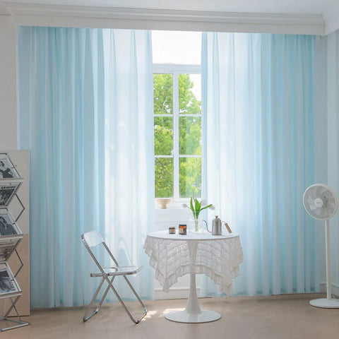 Blue Tulle Curtains DIY Red Fish Hanging Pendant Curtains Decoration Livingroom Partition Curtains Window Curtains for Bedroom