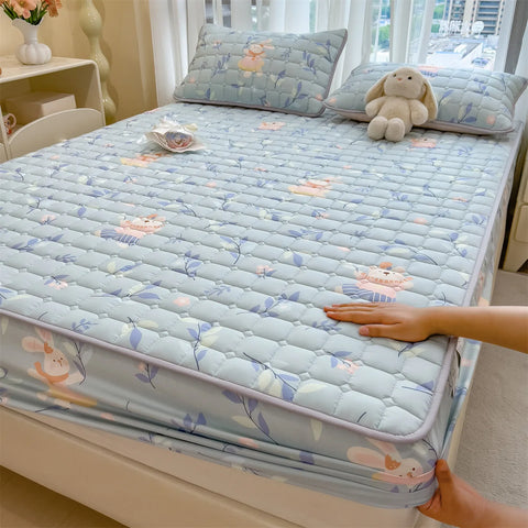 1pc Thicken Bed Cover Printed Bedspread Adulst Kids Room Bed Linen Skin-friendly Mattress Protector 침대커버 (No Pillowcase)