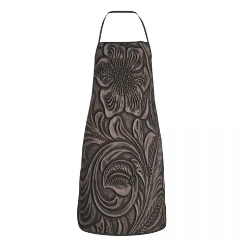 Custom Bib Vintage Black And Brown Stitched Leather Aprons Men Women Adult Chef Kitchen Cooking Medieval Style Tablier Cuisine