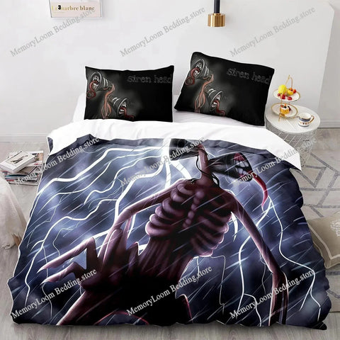 3D Print Siren Head Bedding Set Single Twin Full Queen King Size Bed Set Aldult Kid Bedroom Duvet Cover Sets