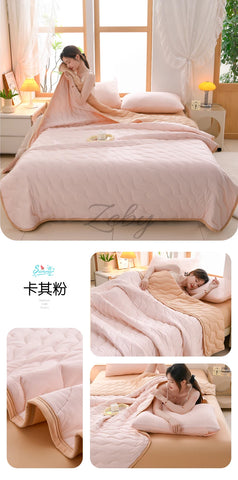 New Floral Print Spring Summer Quilt Soft Comfortable Quilted Quilts Single Double Blanket for Bed Comforter Knitted Thin Duvet
