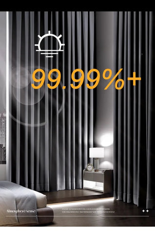 Grey Blackout Curtains Thermal Insulation Cotton Linen Drapes for Bedroom Living Room Sunshade Luxury Custom Window Treatments