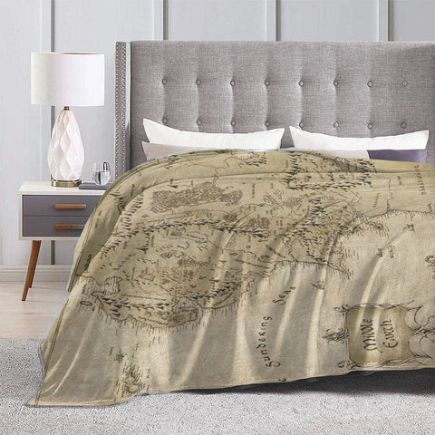 Fade Resistant Middle Earth Map Lord Of Ring Style Blanket – Beautiful Will Stand Test Of Time style 1