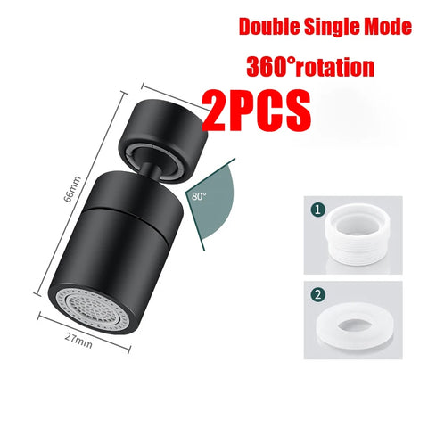 360°Universal Kitchen Faucet Anti-splash Aerator Bathroom Tap Rotatable Faucet 2 Mode Tap Nozzle Bubbler Kitchen Sink Faucet