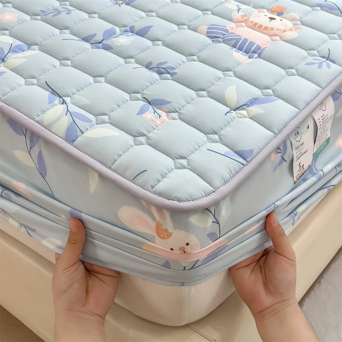 1pc Thicken Bed Cover Printed Bedspread Adulst Kids Room Bed Linen Skin-friendly Mattress Protector 침대커버 (No Pillowcase)