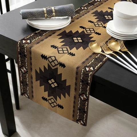Southwestern America Ethnic Tribal Linen Table Runners Dresser Scarves Reusable Kitchen Dining Table Runners Party Decorations