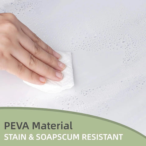 1pc Waterproof Clear Shower Curtain with Bottom Magnets & Metal Grommets Plastic Transparent Shower Curtain Liner for Bathroom