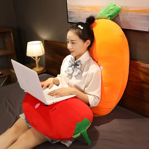 30/50cm Soft Cartoon Eggplant Corn Chili Carrot Plush Toys Stuffed Cushion Pillow Creative Plush Toy Doll