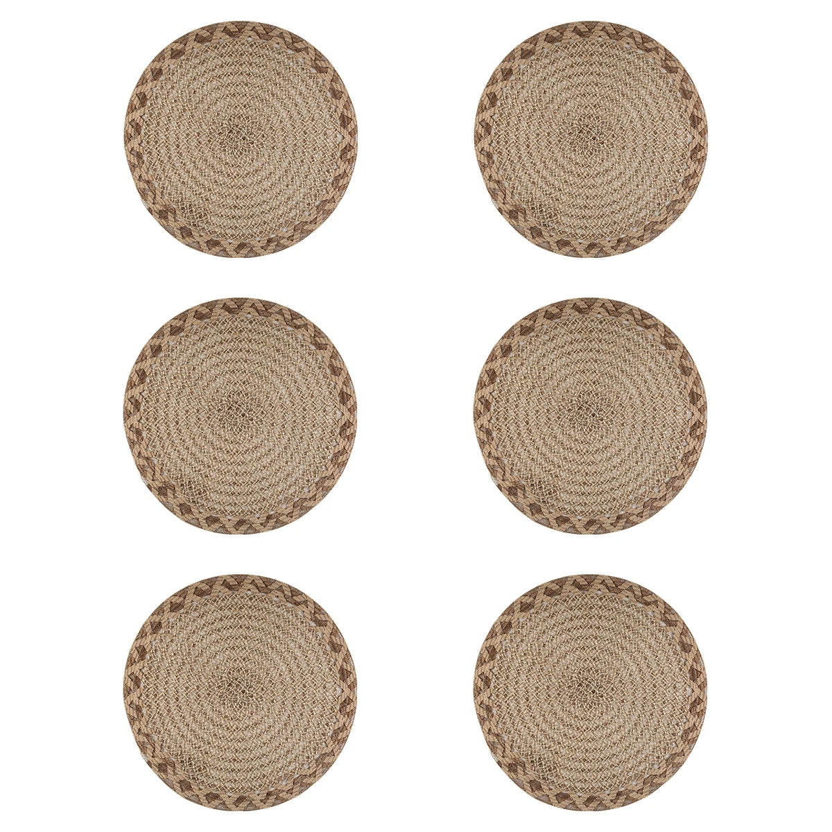 4/6pcs Boho Decor Placemats Natural Jute Woven Placemats for Coffee Kitchen Dining Room