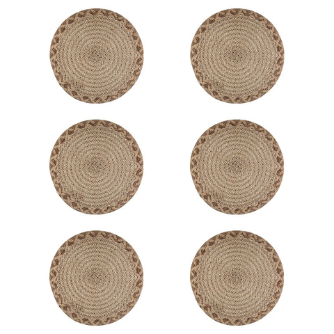 4/6pcs Boho Decor Placemats Natural Jute Woven Placemats for Coffee Kitchen Dining Room
