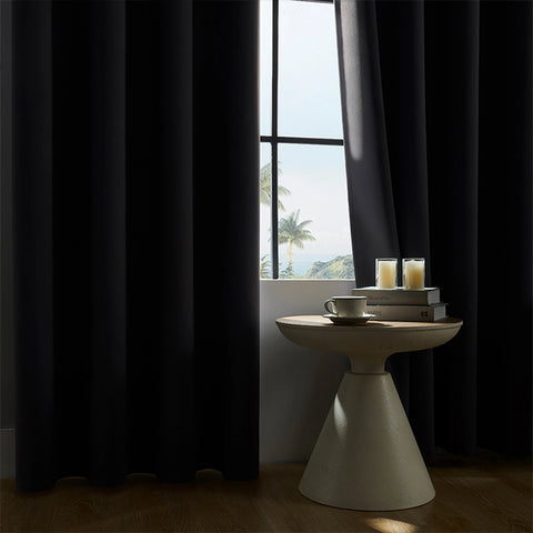 Yellow Blackout Curtains With Black TPU Interlining Thin and Light Drapery Panel for Bedroom Meetingroom Share Room Office