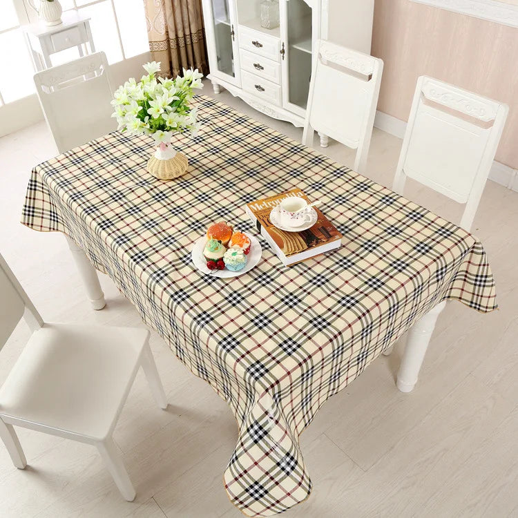 1pcs PEVA Waterproof Oilproof Tablecloth Washable Fabric For Dining Table Kitchen Decor Beautiful Flower Pattern Table Cloth