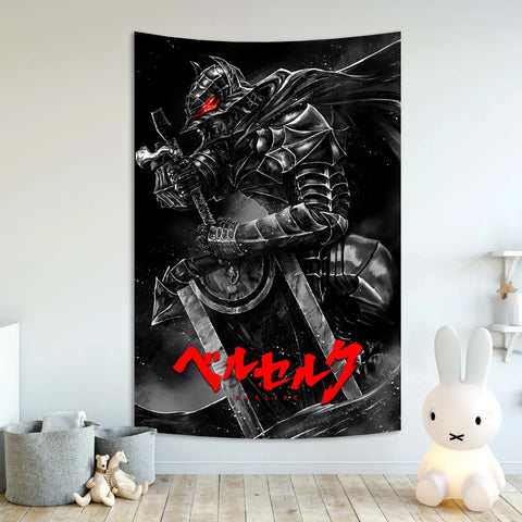 Anime Berserk Sacrifice Tapestry Hanging Printed Home Room Bar Cafe Aesthetic Art Wall Decor