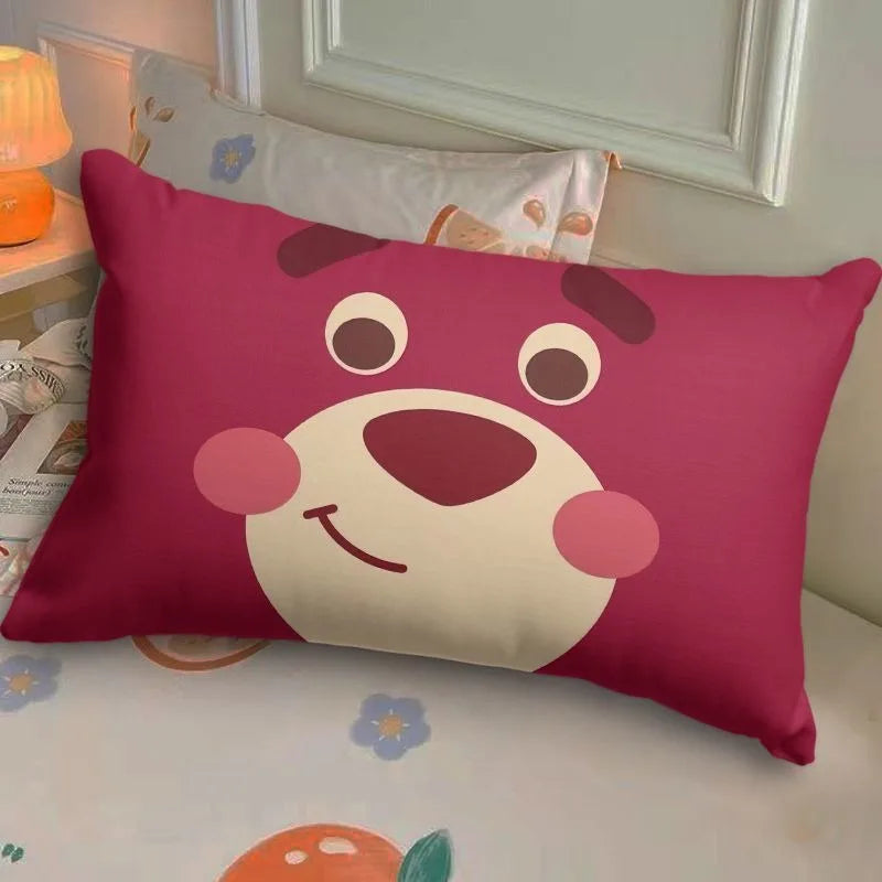 Disney Toy Story Strawberry Bear Pillowcase Cute Cartoon Kids Student Room Sleeping Pillowcase Sand Home Bedroom Room Decoration