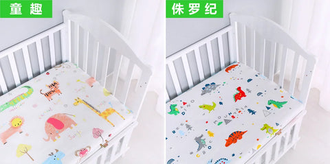 51x28inch(130x70 cm) Newborn Baby Fitted Crib Sheets Cartoon Print Bed Sheet Baby Bed Mattress Covers for Unisex Baby Boys Girls
