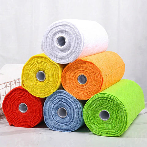 Super Absorbent Quick Dry Disposable Microfiber Lazy Cleaning Cloth Roll For Kitchen Oil Proof Dish Towel Tearable Wiping Cloth