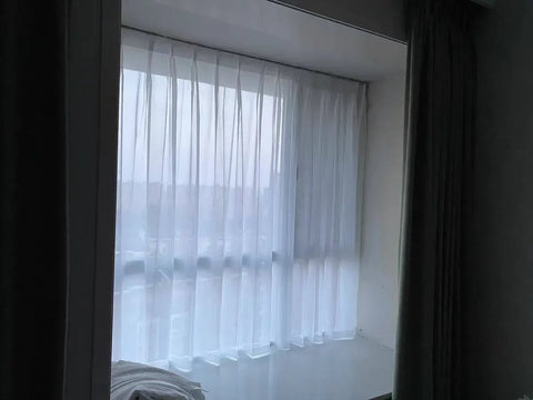 Modern White Solid Tulle Curtains for Living Room Bedroom Balcony Window Screening Sheer Voile Drapes Gauze Treatments Door