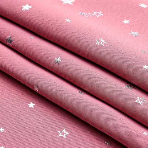 Kids Curtains Blackout With Stars Grommet Top For Bedroom Living Room Window Drapes